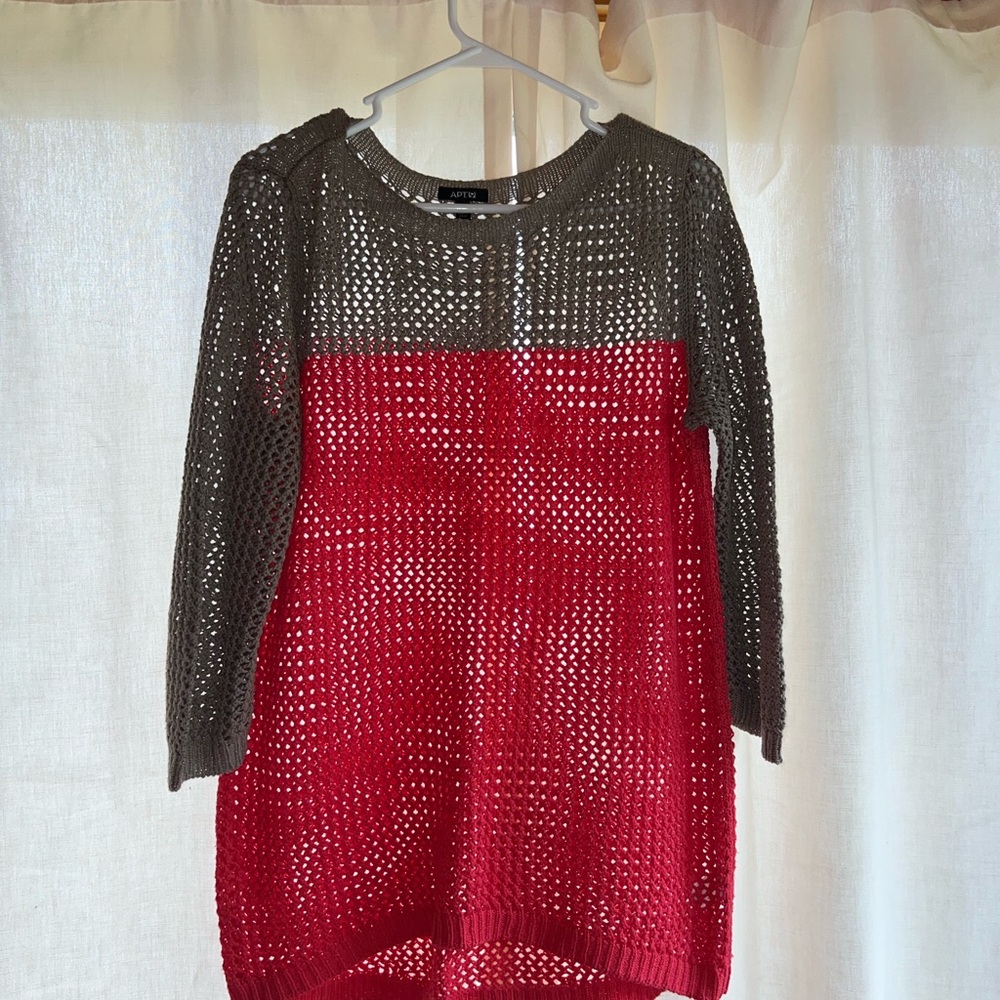 Apt. 9 Pink and Brown Knit Top